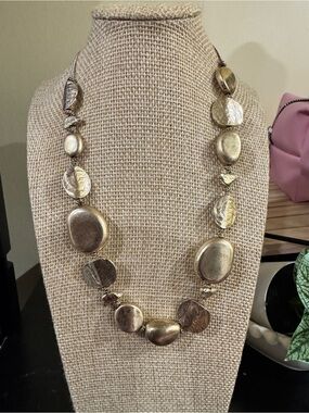 VINTAGE LIA SOPHIA  "Alpine" Bolden Pebble beads Necklace,